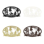 Personalized Deer Metal Cabin Sign | Custom Metal Sign | Personalized Camping Signs | Deer Hunter Gift | Custom Signs Outdoor Metal | Custom Family Name Sign | Cabin Decor | Porch Sign