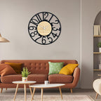 20inch/50cm Wall Clocks for Living Room Decor,Wall Clocks Battery Operated,Modern,Silent,Non Ticking,Large,Wall Clock for Dining Room,Bedroom,Kitchen (Wooden Arabic Numerals, 20 inches)