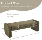 Green Boucle Bench 50" Sherpa End of Bed Bench Modern Upholstered Bench for Bedroom Entryway Living Room Vanity Makeup Room, Teddy Fabric Bench with Seating