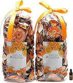 Qingbei Rina Fall Potpourri Bags,Orange Scented Potpourri Dried Flowers, Autumn Decorative Bowl Vase Filler,Home Fragrance,Harvest Farmhouse Bathroom Decor,8.4oz(Citrus)
