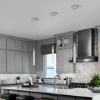 Modern Kitchen Island Pendant Light Dimmable LED Chrome Finish Mini Crystal Pendant Lighting Bedroom Bedside Table Small Pendant Lights（1-Pack）