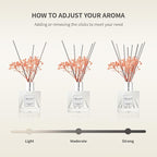 Airkeep Reed Diffuser Set,3.38 fl oz (100 ml) - White Jasmine Oil Diffusers with 8 Reed Sticks, Home Fragrance Reed Diffuser for Bathroom Shelf Decor