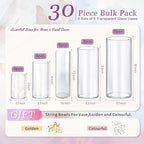30pcs Glass Vase Cylinder Vases for Centerpieces Small Flower Glass Vases Home Decor Centerpiece Table Clear Flower Vase Decorations for Wedding＆Holiday 4,6,7.5,8,10 Inch Tall