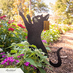 RealSteel I 3 Pack Steel Cat Garden Decor I Outdoor Yard Decorations I Gift for Cat Lovers I Lawn Ornaments and Statues I Garden Signs Decorative Outdoor - Penny Vein