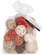 ANDALUCA Decorative Balls Bag Bowl Filler Home Decor (Orange)