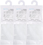 500 Gram Moisture Absorber Hanging Bags 3 Pack - 17.6 oz Fragrance-Free Large Dehumidifier for Closet, Bathroom, Bedroom – Double Leak-Proof Design & Dual-Sided Absorption