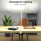 36W Ultra Bright Architect Desk Lamp with Clamp, Tall Overhead Rotatable Led Desk Light for Home Office, 47Inch Long Adjustable Monitor Light Bar with Remote for Computer Screen Desktop Table