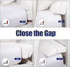 HOMBYS Wedge Pillow Headboard for Bed Gap,Foldable Bed Wedge Gap Filler King Size,Matterss Gap Filler,Multi Functional Bed Crack Pillow, Fill The Gap (0-7") Between Your Headboard and Mattress,White