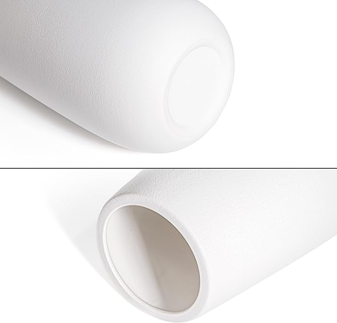 D'vine Dev 12 Inch Ivory Elegant Oval Ceramic Vase for Flowers, Home Décor Vase with Design Box, VS-LD-C-2