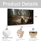 Framed Jesus Christ Wall Art Canvas Jesus and Lamb of God Christian Painting Prints Biblical Wall Decor Religious Room Decor for Church Prayer Room Christian Schools Hospitals 24'' x 36''