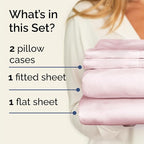 Twin Sheets Set 4 Piece - Includes 2 Pillowcases - Bed Sheets Twin Size - Soft Hotel Luxury Bedding - Cooling, Comfy & Breathable - 1 Flat & 1 Fitted & 2 Pillowcases w/ Deep Pockets - Lavender Pink