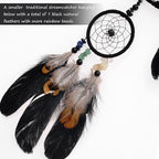 7 Chakras Black Tree of Life Dream Catchers Wall Decor with Rainbow Healing Crystal Stone Handmade Art Feather Dreamcatcher Wall Hanging Ornament for Bedroom Decor Blessing Gift Wedding Party-23.6"