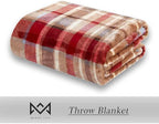MERRYLIFE Throw Blanket Plaid| Ultra-Plush Soft Colorful Oversized | Decorative Couch Travel Blanket | King Size(90" 102", Love Urban)