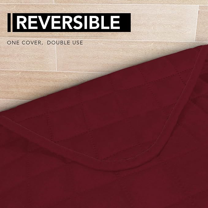 Easy-Going Sectional Couch Covers for Dogs L Shape Sofa Cover Reversible Sofa Slipcover Chaise Lounge Cover Furniture Protector Cover for Pets Dog Cat (42 x 68 inches, Christmas Red/Christmas Red)