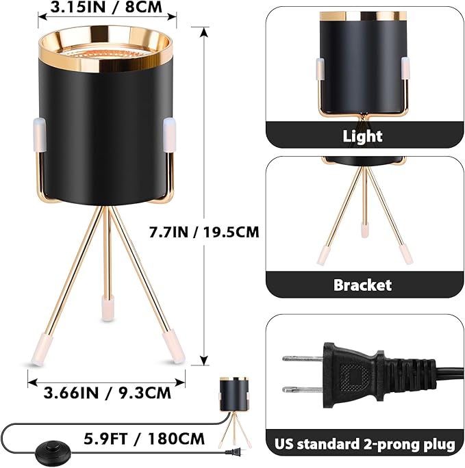 Spot Lights Indoor Floor Lamp, 6W Uplighting Indoor, Floor Can Lights for Plants Pictures Corner Ambient Lighting, 2 Pack