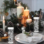 100PCS Silver Grey Faux Pearls Beads for Centerpiece Vases, Vase Filler Faux Pearls, No Holes Filler Beads for Party Anniversary Birthday Wedding Table Decor, 14/20/30mm