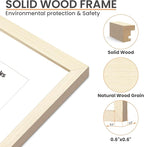 upsimples 8x10 Picture Frame, Natural Solid Wooden Picture Frames, Display 5x7 with Mat or 8 x 10 Without Mat, Wall or Tabletop, 1 Pack, White