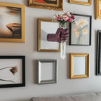 Wall Sculptures, Hand Vases Home Decor, Wall Mount Art Sculpture, Unique Wall Art Statue, Funky Flower Vase Decorations, Modern Eclectic Hanging Decor,Glass Test Tube Vase