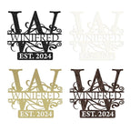 Custom Metal Signs | Last Name Sign | Split Letter Monogram Wall Decor | Custom Outdoor Signs | Personalized Wedding Gift | Housewarming Couples Gift | Outdoor Metal Sign | Metal Art