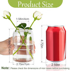 Small Glass Flower Vases, Set of 10 Clear Bud Vases for Centerpieces Mini Vase Bulk for Flowers for Wedding Birthday Party Housewarming Valentines' Day Table Centerpiece Decor