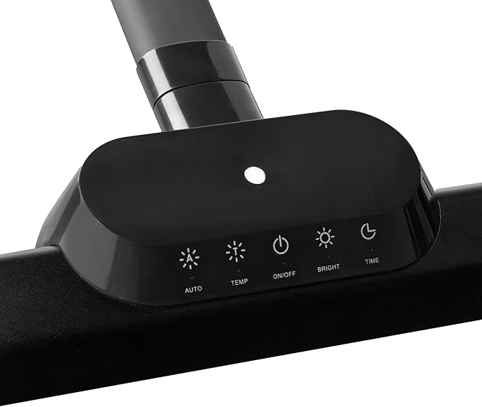 Bright Office Desk Lamp with Clamp, Dimmable LED Workbench Light with Touch Control, Adjustable Arm, Smart Architect Lamp for Desk, Tall Clamp Light for Office, Computer Monitors, Black