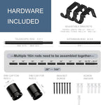 Latest Curtain Rods for Windows 28 to 144 Inches Length Adjustable 1 Inch Diameter Window Heavy Duty Curtain Rod with Aluminium Finials Set for Outdoor, Farmhouse, Bedroom, Living Room, Black