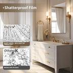 Mirrorons Bathroom Vanity Mirror 24" x 32", Frameless Mirror with Polished Edge, Hangs Horizontally or Vertically. Upgraded Shatterproof Bathroom Mirror for Wall.