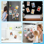 Remerry 48 Pcs Acrylic Fridge Magnetic Frames for Photos Compatible with Polaroid Instax Mini Pictures Double Sided Clear Refrigerator Magnetic Frame for Family Friend Holiday Gift, 2.36 x 3.54 Inch