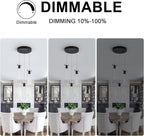 Kitchen Lighting Pendant, Modern Pendant Light with Black Finish, Pendant Lights for Kitchen Island Restaurant, Dining Room(3 Light)