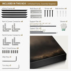 SIGNWIN 60"x72" Extra Large Framed Wall Art Golden Sunset Cloud, Moody Sky Scene for Home Living Room Bedroom Decor (Frame Assembly Required)