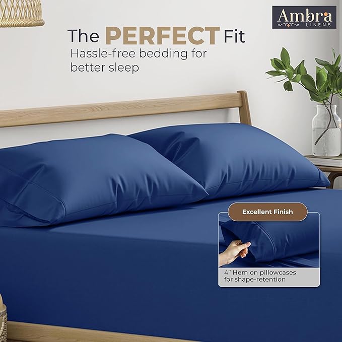 Ultra Soft Pillow Protectors 400TC Set of 2 Breathable Pillow Covers 100% Protection Against Stains, Dust & Dirt - Machine Washable