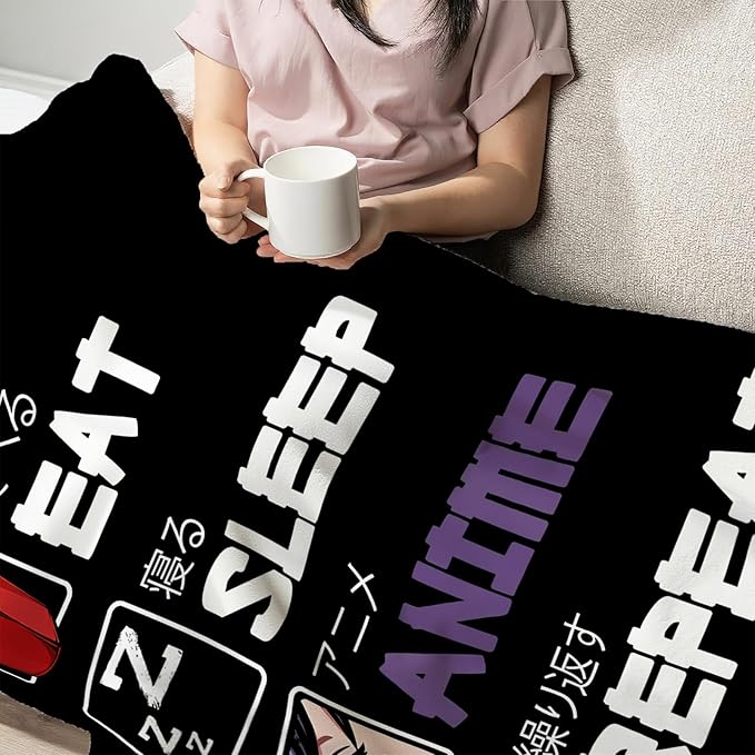 Anime Blanket for Girls Boys Anime Gifts Throw Blanket for Women Mens Lightweight Fuzzy Cozy Plush Flannel Fleece Blankets for Bed Decor 50"x60"