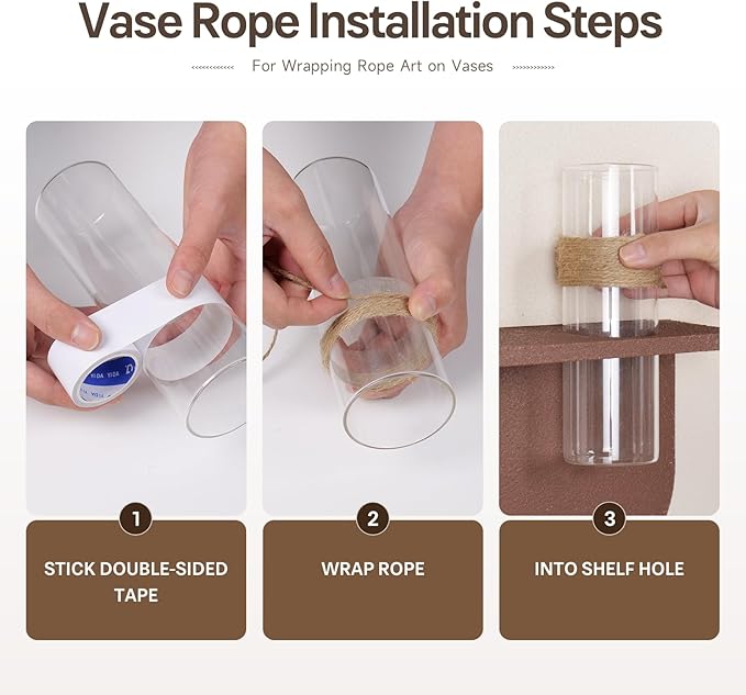 Troartos 3D Textured Boho Abstract Wall Art with Vase, Off-White and Brown Wall Decor with Rabbit Decoration, Neutral Rattan Artwork for Living Room Hallway Dining Room Bedroom Office, 24x24 In