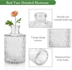 16pcs Glass Bud Vase, Small Vase for Flower, Clear Flower Vases for Centerpieces, Mini Vintage Vase in Bulk for Wedding Table Home Decoration