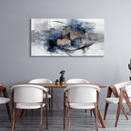 Mofutinpo Black and Blue Abstract Wall Art: Large, Modern Canvas Wall Art for Living Room, Bedroom, Office Decorations - Blue, Grey, Black and White Wall Decor Paintings & Pictures 20×40