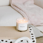 Calyan Wax Co. 3 Wick Candle, Lavender + Bergamot Scented Candle, 43 Hour Burn Time, 3 Wick Soy Candles, Non Toxic & Vegan Soy Wax, Glass Jar Scented Candles, 14.9oz