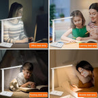 karidi LED Desk Lamp Dimmable Table Lamp with USB Charging Port, 5 Lighting Modes, Sensitive Control, Foldable Portable Desk Light for Home Office Bedroom Reading (White, Standard Size - 13.3 inch)