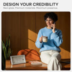 Homeforia 4x9 Business License Frame White, High End Oak 4 x 9 White Wood Certificate Frames, 9x4 Wooden Document Frames for Wall or Tabletop, 4 by 9 Picture Frames, Tempered Glass, Wall Kit, Set of 1