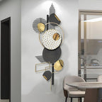 Lucky Monet Large Wall Decor for Living Room, Modern Metal Wall Art, 3D Textured Geometric Wall Sculpture 59"x24" Wall Hanging Decoration for Dinning Room Bedroom Entryway