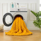 Ultra Soft Chunky Knit Blanket Throw -50x70 Hand Knitted Warm Chenille Throw Blanket, Home Decor Soft Thick Yarn Cable Knit Blanket Breathable Fleece Banket Christmas for Couch Bed Sofa Best GIF