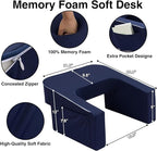 A Nice Night Lap Desk Rest Pillow for Adult,TV Trays Bed Pillow, Memory Foam Rest Pillow for Reading, Working, Playing Switch or Sitting in Bed Sofa Floor,Navy