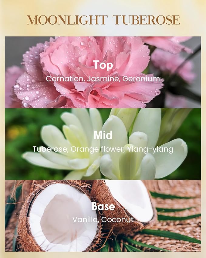 M&SENSE Moonlight Tuberose Large Candles for Home Scented, Natural Soy Long Lasting Slow Burning Candle 35oz 150 Hours Burn, Organic Relaxing Aromatherapy Candle Appreciation Gift for Women