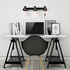 Globe Electric 64000115 22" 3-Light Plug-in Track Lighting, Matte Black, Pivoting Track Heads, 15-Foot Black Cord, in-Line on/Off Rocker Switch