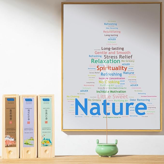 Natural Premium Fragrance,8" Joss Sticks Incense,500 Pieces *45mins,Chinese Classic Handcraft Recipe (Sandalwood 惠安檀香)