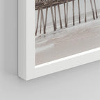 SIGNWIN Framed White Minimalist California Ocean Beach Seashore Pier Wall Art, Set of 4 Landscape Colorful Wall Decor Prints, Nature Wilderness Wall Décor for Living Room, Bedroom - 12"x16" White