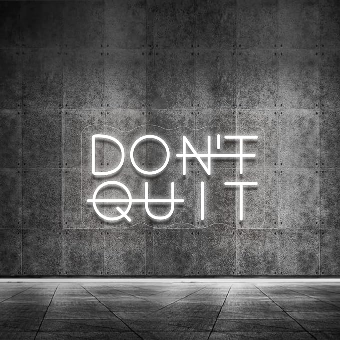 Don't Quit LED Neon Sign for Wall Decor, DO IT Neon Lights Party Decorations, USB Powered Switch Lighting Adjustable for Office, Gym, Man Cave, Gamer Room Decor
