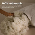 Shatex Firm Pillow, King Bed Pillow 34 x 20inch, Adjustable Pillow for Neck Pain Relief，Back Pillow Provide Strong Support for Stomach & Side Sleepers