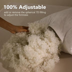 Shatex Extra Firm Pillow Queen Size 28 x 20 inch, Bed Pillow with Adjustable Insert Provides Stronger Support - for Back, Stomach & Side Sleepers.