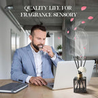 Reed Diffuser Set, 6.1 oz (180 ml) Rouge Scented Diffuser with Sticks Long-Lasting Home Fragrance Reed Diffuser for Home Room Office Bathroom Shelf Decor