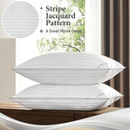 Basic Beyond Standard Pillows Set of 2 - Down Alternative Pillows for Sleeping, Soft 20 x 26 Inches Pillows Standard Size Set of 2 for Back, Stomach or Side Sleepers